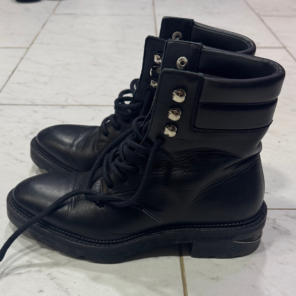 Alexander Wang Black Lace Up Boots